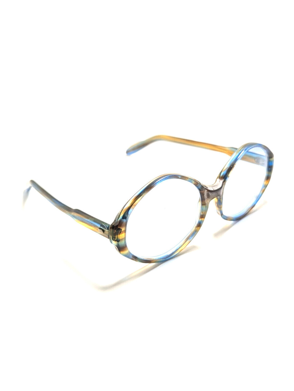 Vintage Retro Light Blue Classic Multicolor Geometrical Fashion Sunglasses